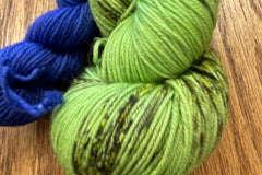 Bright colors! You can always expect a carefully curated box with great yarn and 3-4 fun notions with a tea sampler.