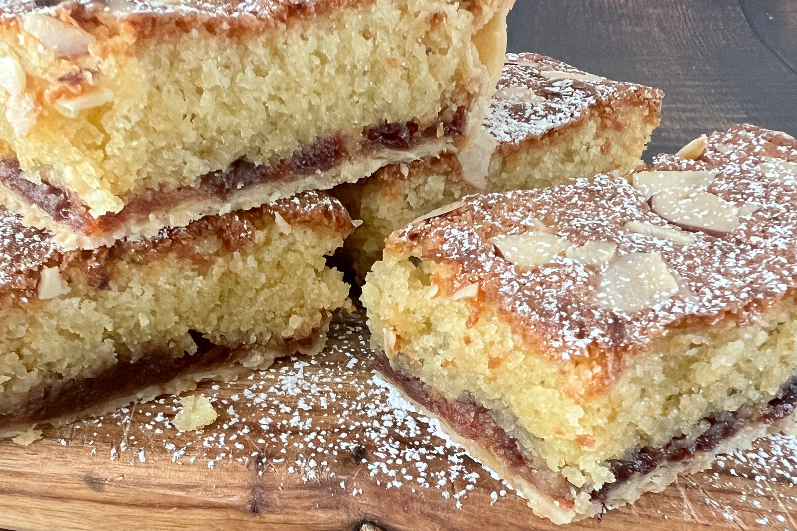 Cherry Bakewell Slices