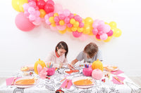 Seasonal kids coloring tablecloths; fun, themed designs delivered monthly for creative playtime all year long. Made in the USA
