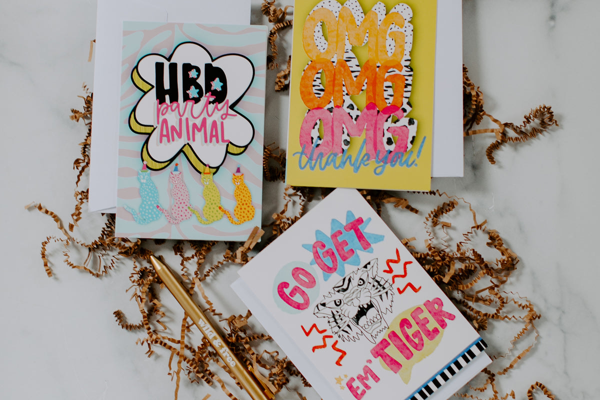 Image of Vibrant Greeting Cards {Set of 3}