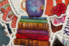 Monthly subscription package with ten die cut stickers great for water bottles.laptops, skateboards and scrapbooking.