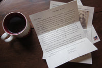 Enjoy a lovely beverage while reading about the freat makers of history with your weekly Arts in Letters letter packet!