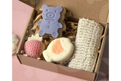 our ingredients include coconut oil, rice oil, oat flour, clay powder, and essential oils such as mint, pine, and lemon....