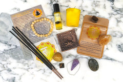 Chakra Box Subscription, Solar Plexus Chakra Box, Aromatherapy, Crystals, Tea, Vegan, Organic, Jewelry, Incense