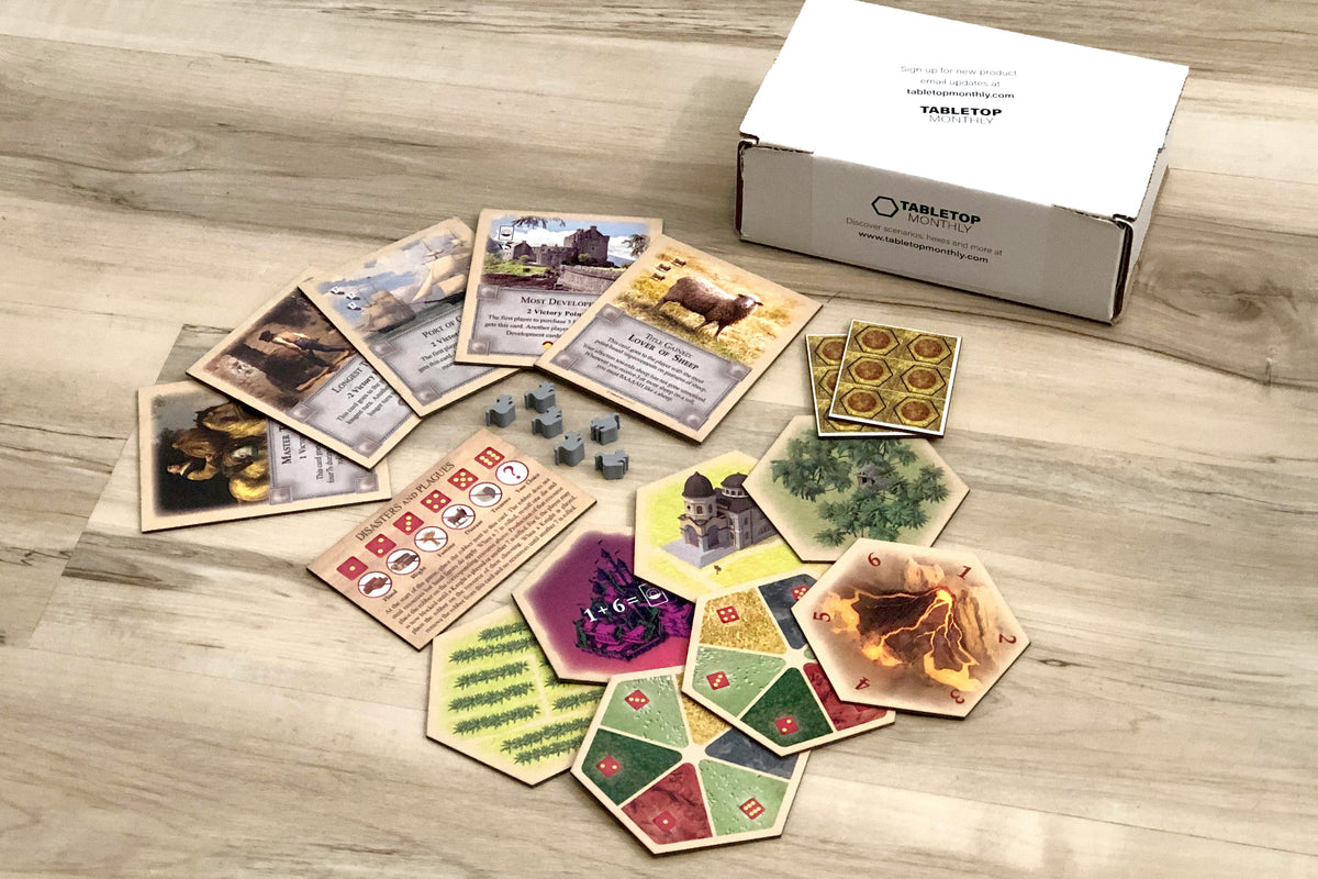Monthly Game Night Box compatible with Catan's Settlers of Catan