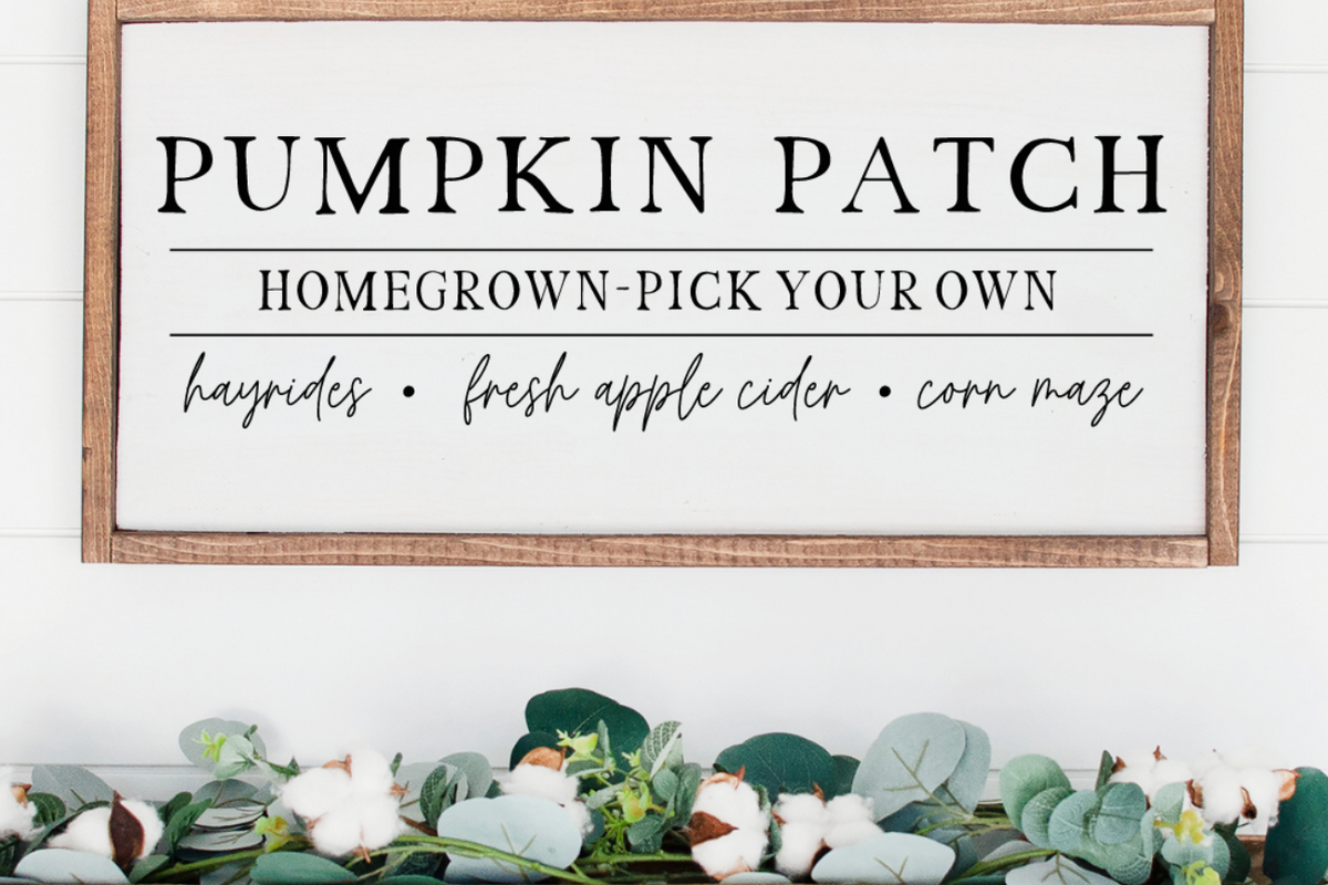 Image of Pumpkin Patch Fall Wood Sign