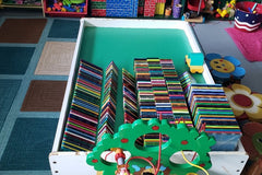 constructive play--magnetic tiles
Constructive, imaginative, artistic, dramatic, physical, literacy, and role play
