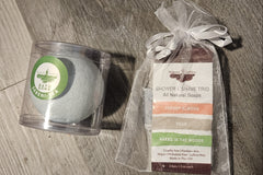 These bath bombs and shave and shower soap bars are naturally derived, cruelty free, made in USA, and comes in several amazing scents!