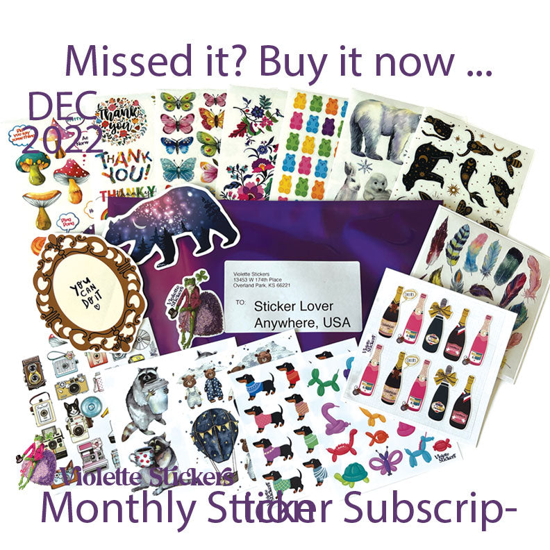 Image of December 2022 Sticker Subscription Pack