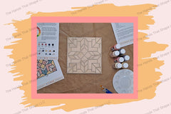 The unpainted wood inlay pieces hold promise of an eye-catching masterpiece awaiting your creative touch.