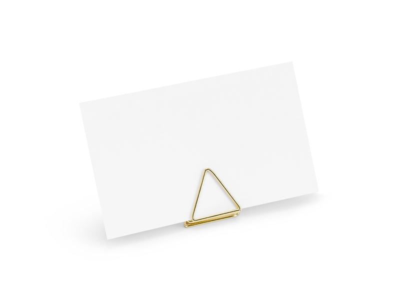 Image of Gold Metal Place Card Holders x10