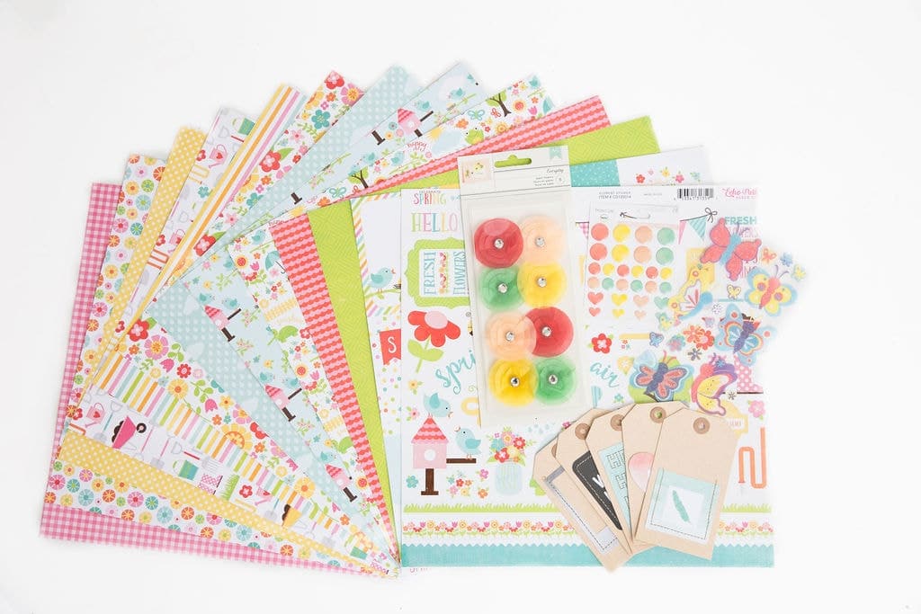Image of Celebrate Spring - Echo Park Scrapbooking Kit With Added Embellishments