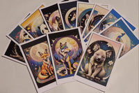 High quality printed images, vivid colors, 4x6" postcards with note section, address section, and stamp pre-printed