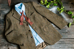 The tailor who made this jacket is long out of business. But Harris Tweed, the material from which its made, has existed for over a century