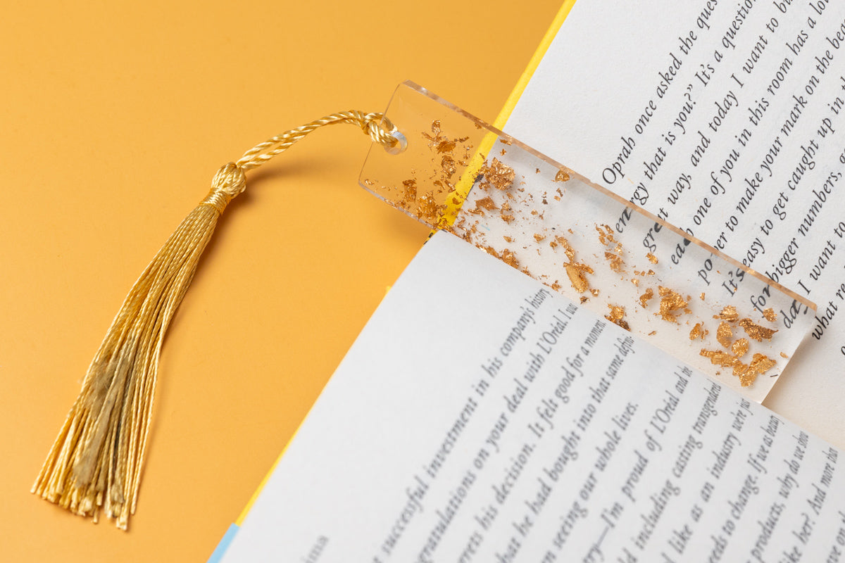 Image of Gold Flake Mini Resin Bookmark