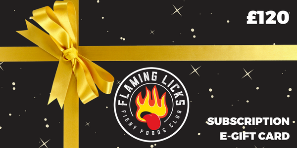Image of £120 Flaming Licks subscription e-gift card