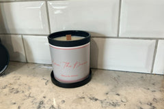 An example of our (1) scented candle subscription box featuring De-motivational/dark humor quotes. Fragrances and quotes will vary.