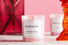 Premium candles hand-poured in small batches with 100% soy wax, fine fragrances and essential oils. Made with love. Non-toxic, clean, vegan.