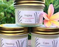 Soy Wax Candle Trio scented with Essential Oils