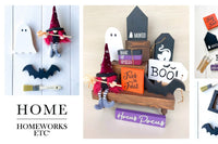 Homeworks Etc DIY Box tiered tray theme Halloween October 2023