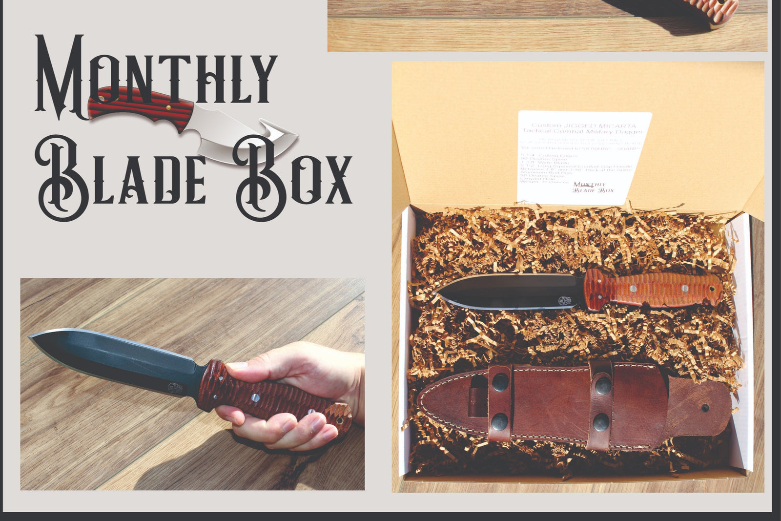 Monthly Handmade Knife/Blade Subscription Box! (Most Popular)