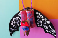 Crafted a spooky Halloween bat using black felt! Glowing googly eyes, sharp fangs, and wings ready to fly. Perfectly creepy decor! 