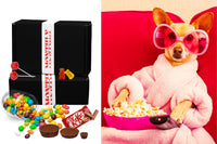 Snuggle up with your loved one and enjoy our movie box filled with snacks that will keep you coming back.  