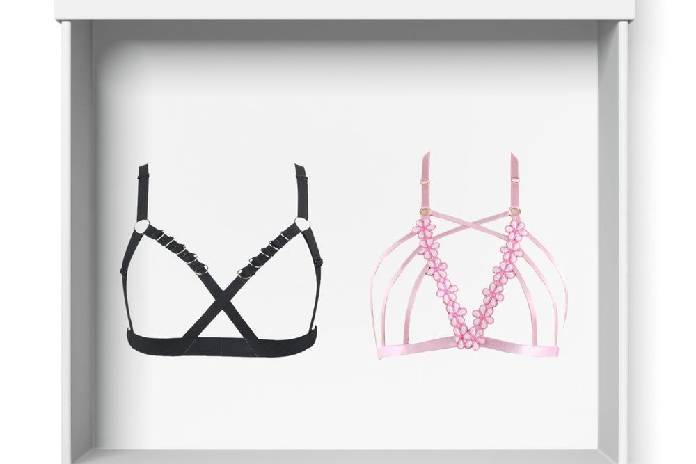 GOLD PLAN- 4 MIXED HARNESS AND CAGE BRAS