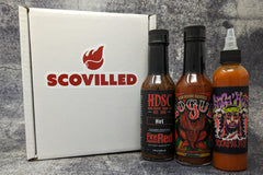 SCOVILLED hot sauce of the month featuring High Desert Sauce Co., High River Rogue, and Sam Sa'house