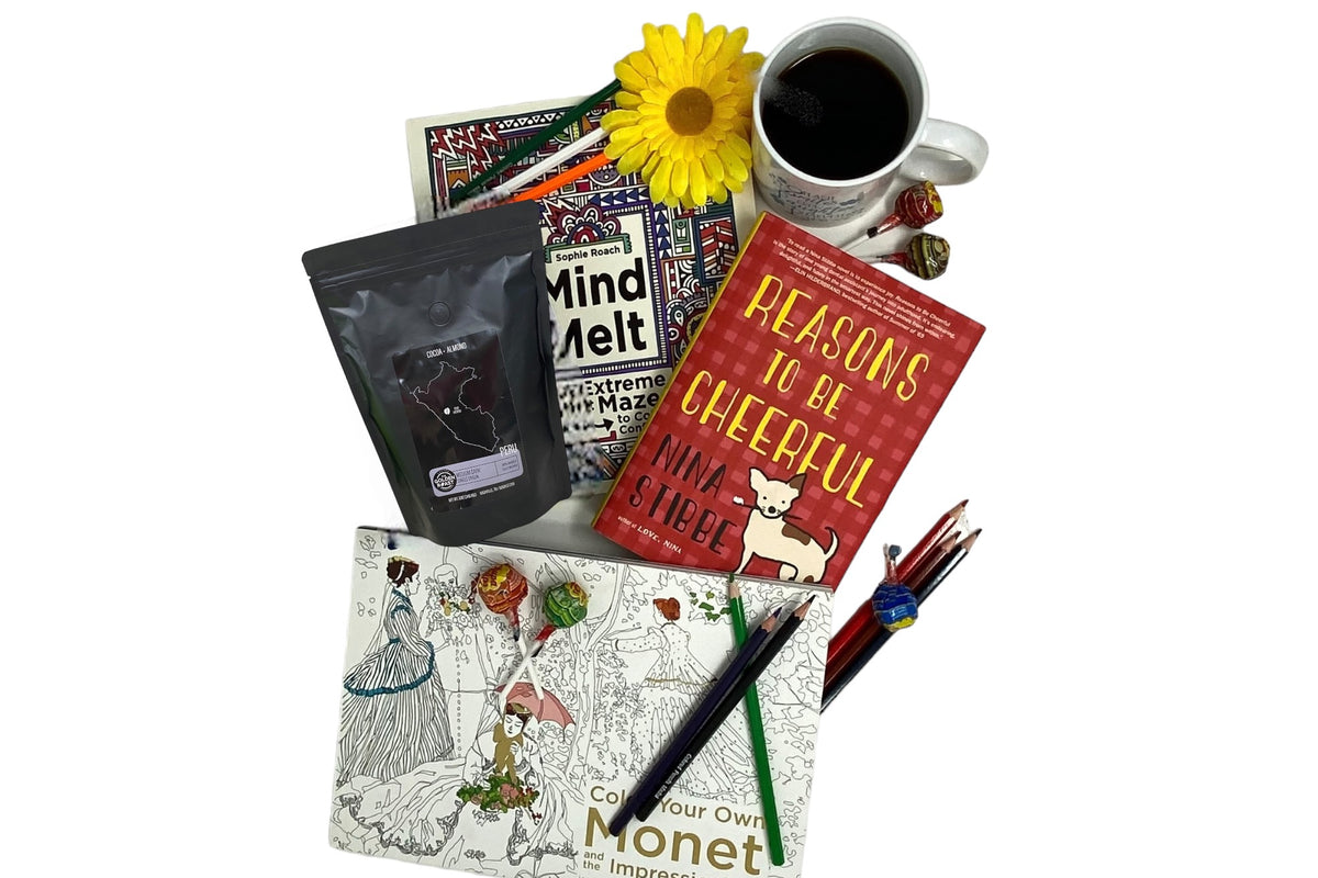 Monthly Coloring and Classics box Premium with Hand Roasted Coffee