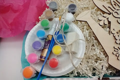 DIY Crafter Kit includes all supplies to create happy and cheerful home decor. This is the Spring DIY Kit and some of the supplies included.