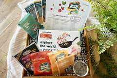 eat2explore explorer subscription box - a family educational food & culture box