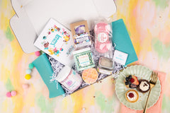 Treat Yourself Tubless Bath Bevy Box with Shower Steamers, Whipped Soap Whipped Soap scrub, shower steamers, soy candle, bar soap