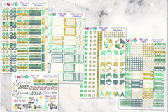 Functional Planner Sticker Kit for Planners - Calendars, Happy Planner, Bullet Journal, Leafy Treetops, Pocket, A5, EC, TN