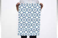 100% cotton absorbent flour sack tea towel with a modern, exclusive and limited edition quilt pattern print. 