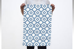 100% cotton absorbent flour sack tea towel with a modern, exclusive and limited edition quilt pattern print. 