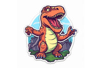 Example sticker from our box. Monthly themes vary; each box includes 15 high-quality, fully laminated stickers.