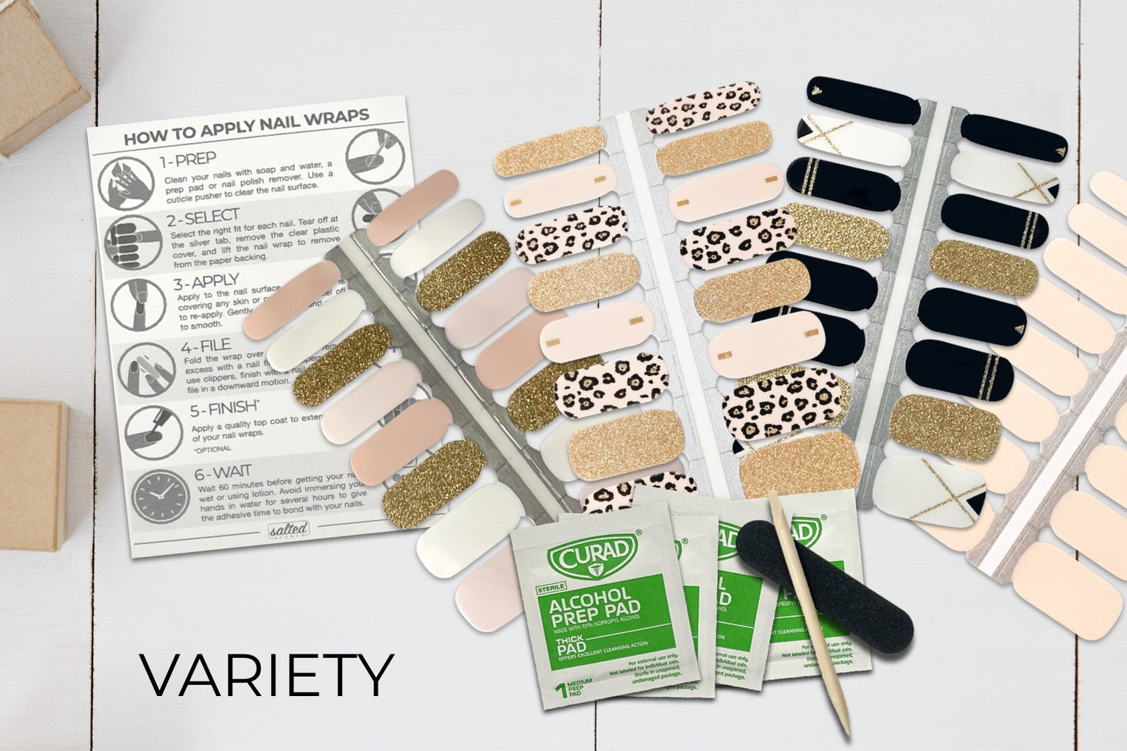 4pk Nail Wraps