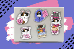 Sticker examples from our permanent line