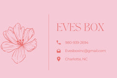 Eves box! Has your every month periods needs. Includes tampons/Pads, Panty liners and 3 self care items. 