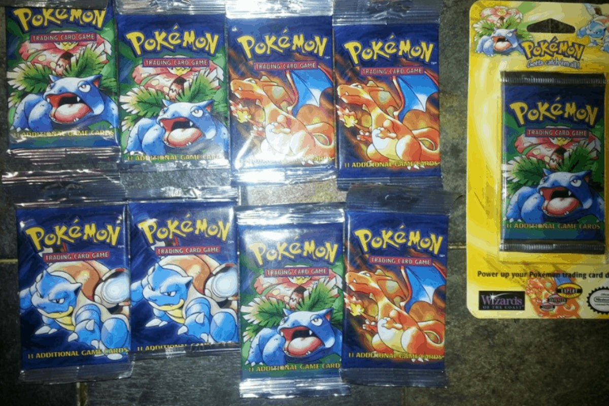 pokemon unlimited base set booster pack Pokemon Booster Pack Bundle (1995-2026)