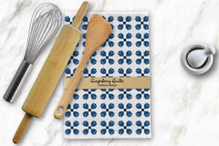 100% cotton absorbent flour sack tea towel with a modern, exclusive and limited edition quilt pattern print. 