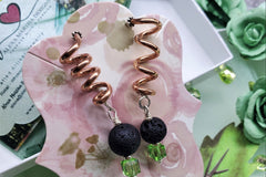 MY LUV 2U Designer Lava Rock Crystal Birthstone Earrings Box
