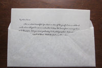 Letters are folded by hand and come to you in a period appropriate font
