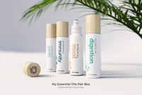 From a my essential oils pair box, 3 essential oils rollers. They are for digestion, mood, immunity, and joints.