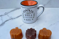 Handmade soap bars make the perfect decor or gift! Pumpkins and fall leaves will soon be here. Mugs. 
