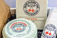 Jean Claude Van Amsterdam men's grooming box includes Bar Soap, Facial Moisturizer and Shower Steamer! 