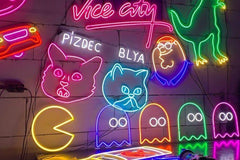 Kit for making neon signs: soldering iron, glue, acrylic, neon strips, solder, wire, fasteners. made by NeonSWOOSH UKRAINE