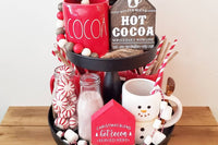 Holiday Tiered Tray Decor Items Box