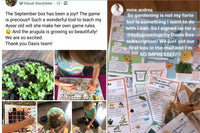 Oasis Box the Gardening subscription club for kids. Happy parents raving about the results of the Oasis Box on their kids and families.